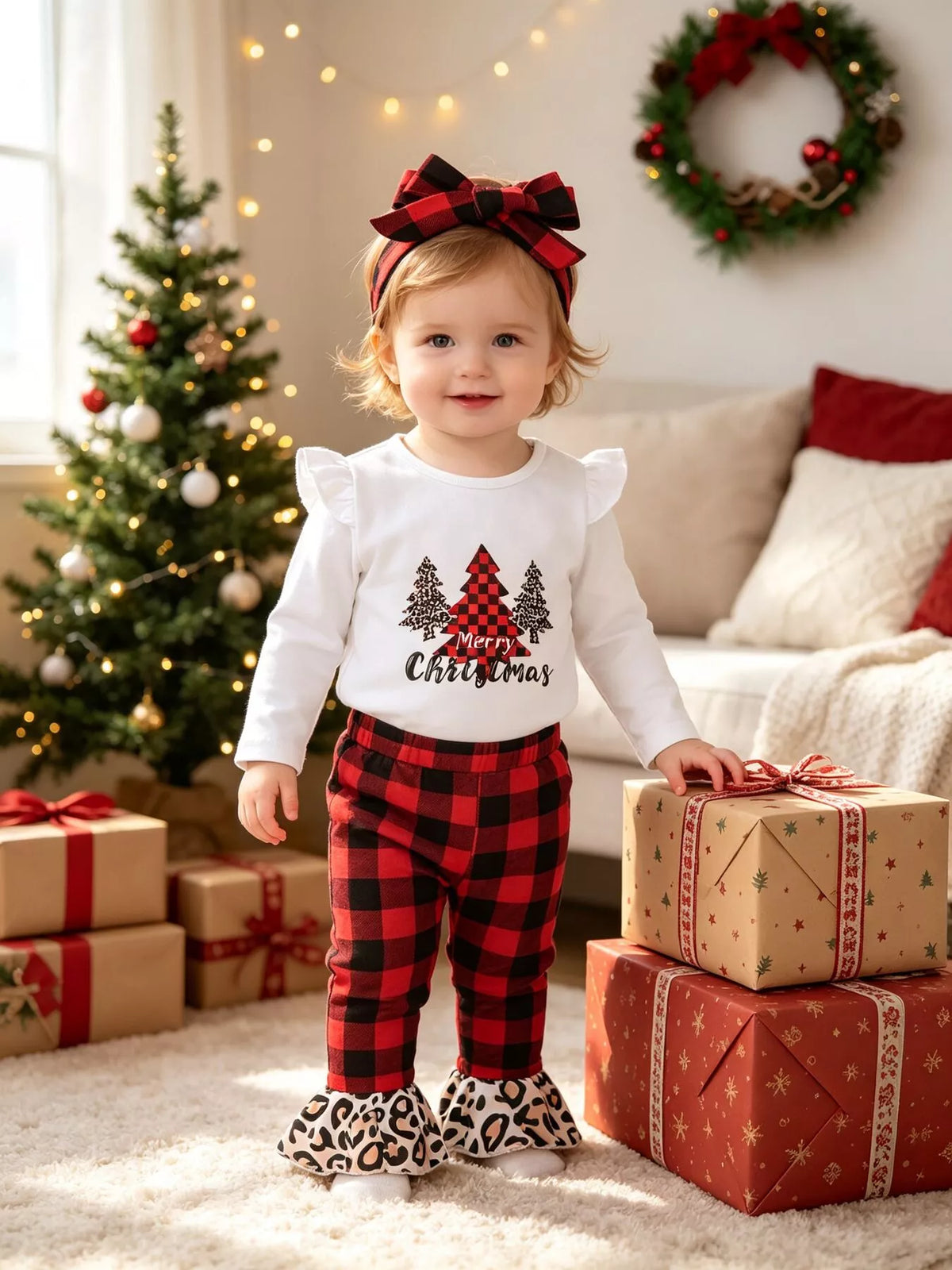 Baby Christmas Tree Set with Headband by Shop Irie Girl