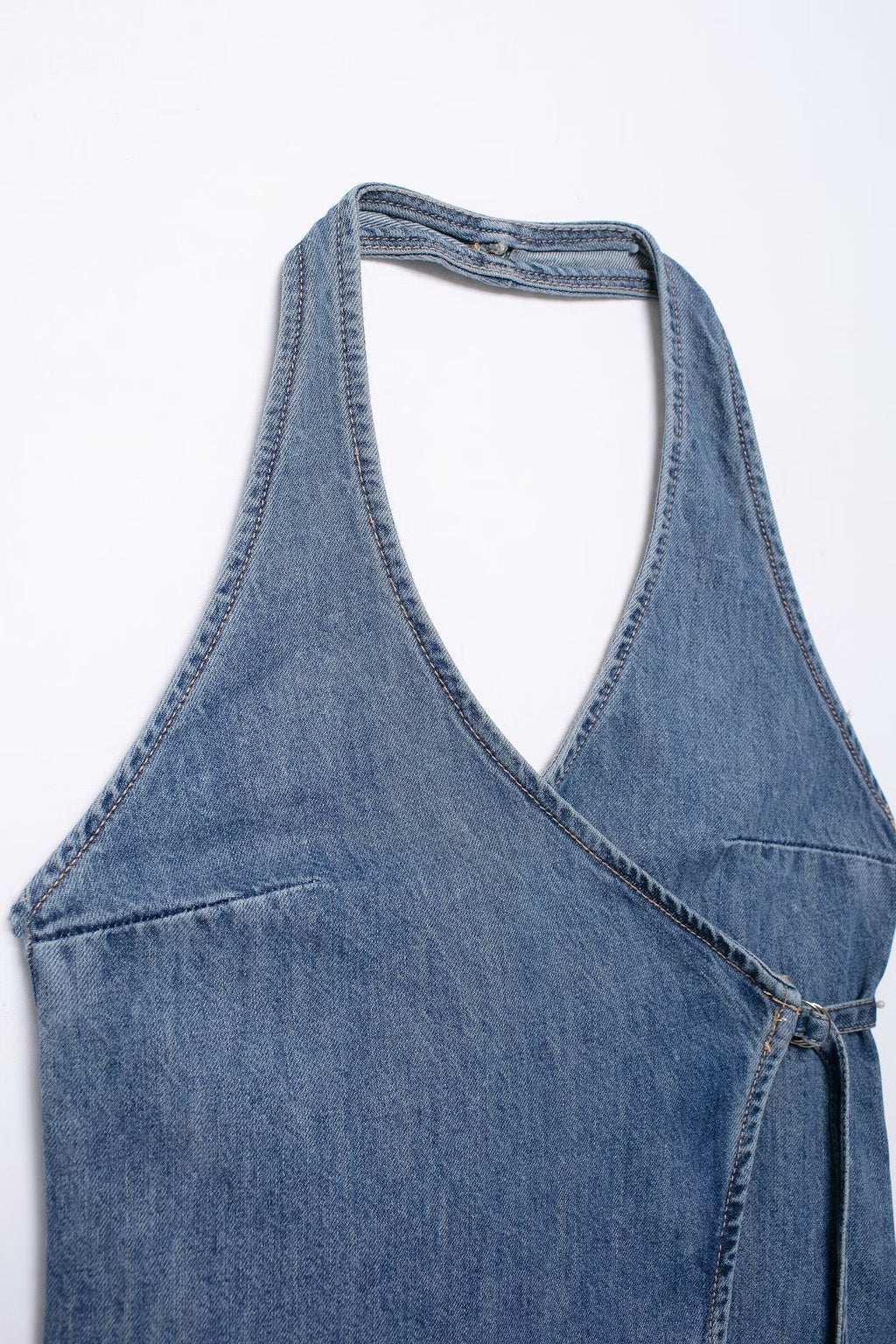 Summer Denim Hanging Collar Top Women's Small Spaghetti-strap Camisole Top