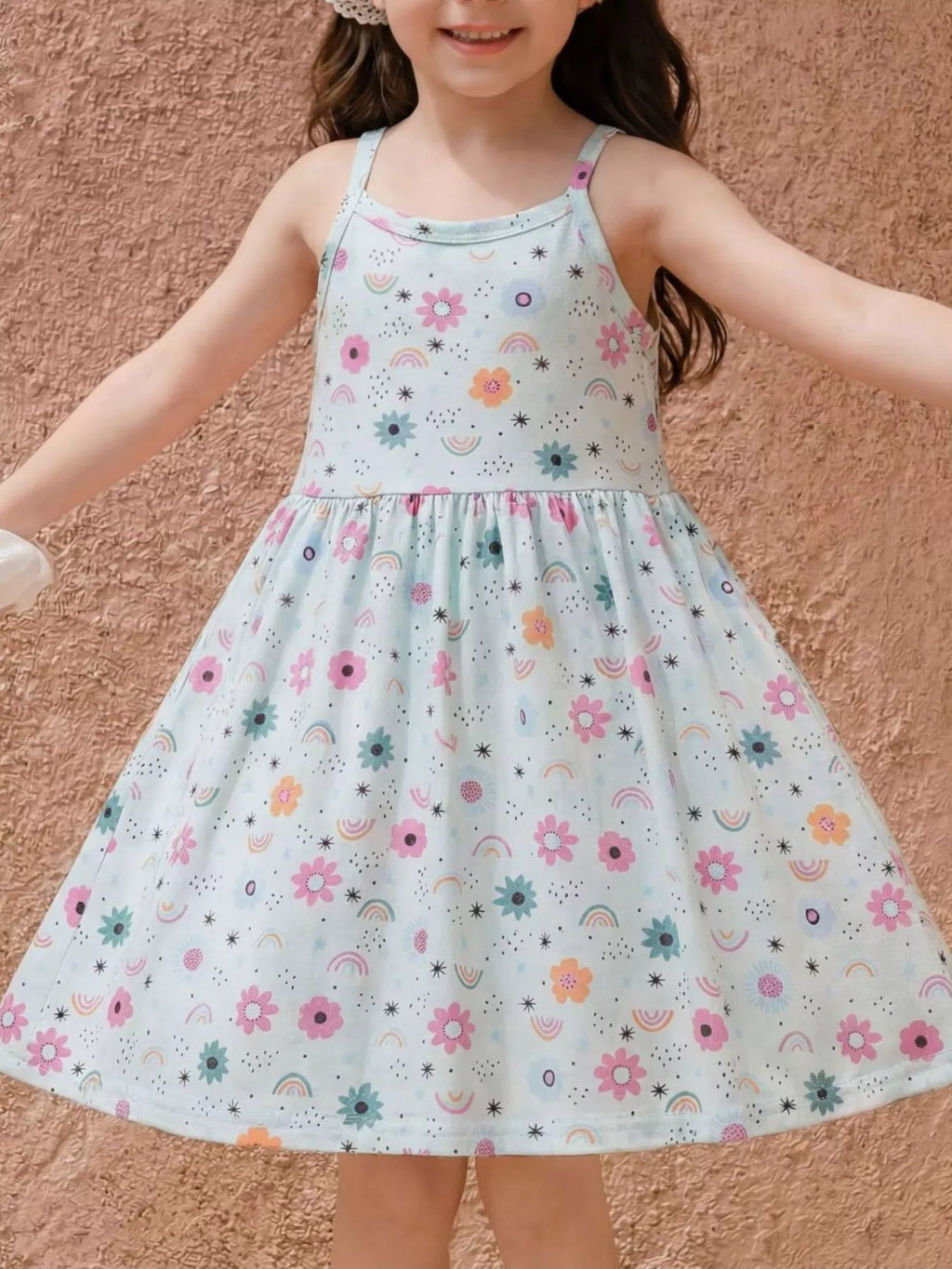 Kids' Floral Spaghetti Strap Dress by Shop Irie Girl