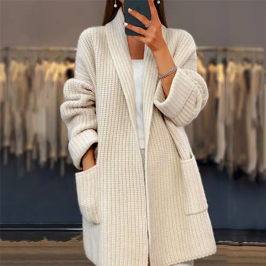 Cardigan Loose Pockets Sweater Coat