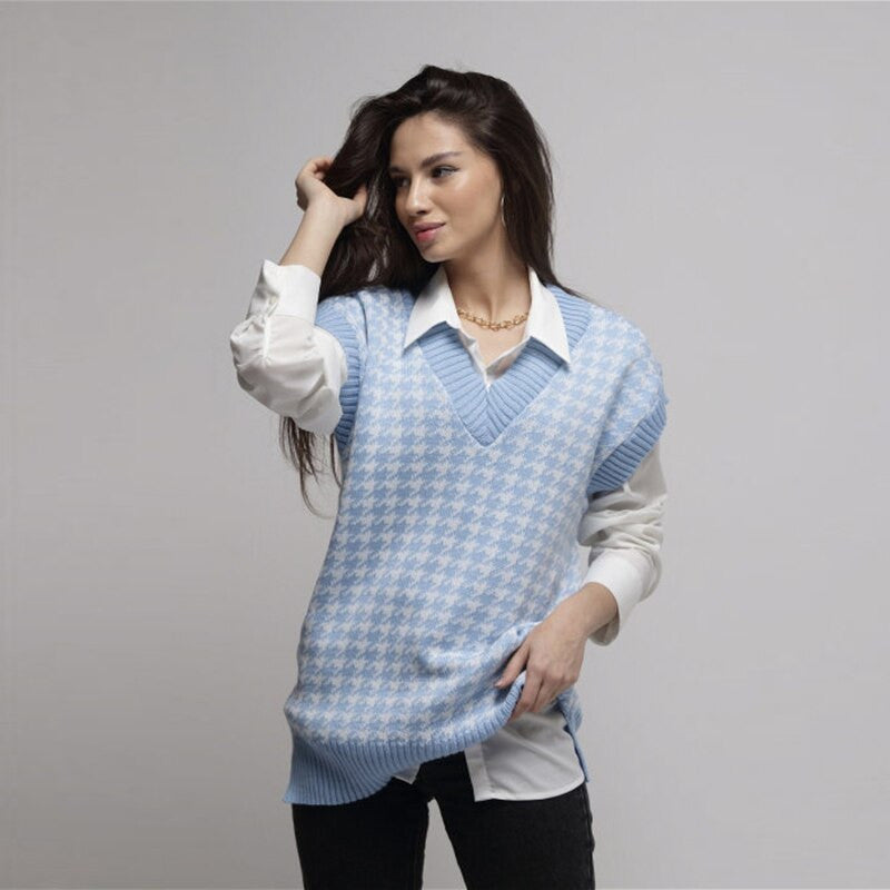 Houndstooth Sweater Vest