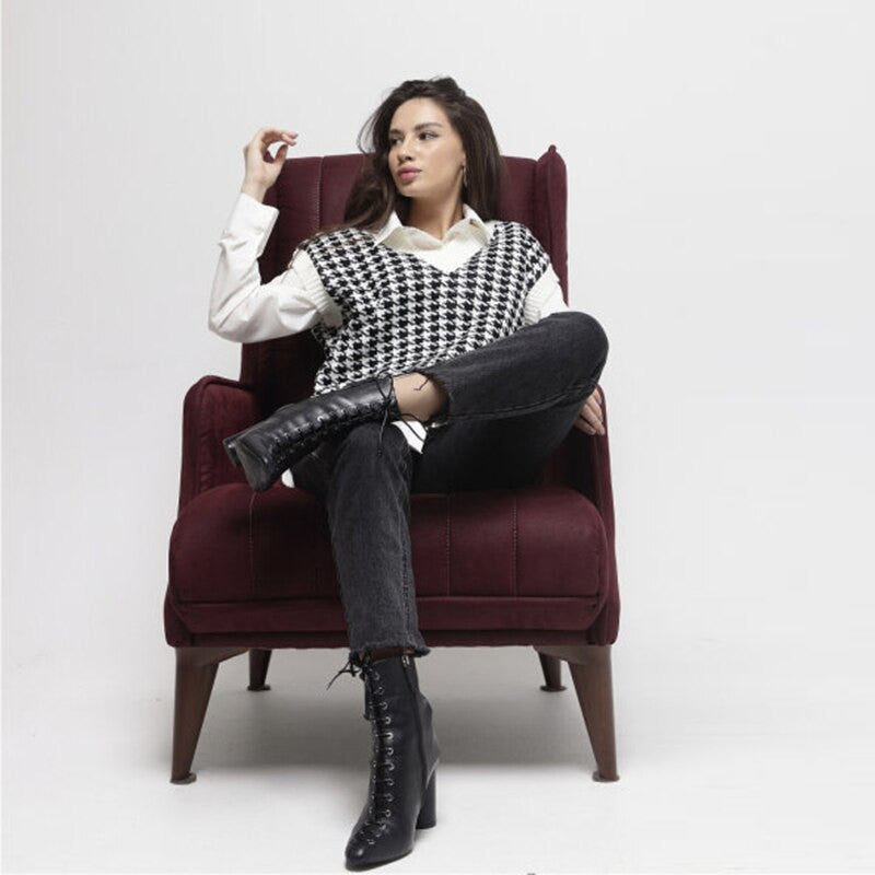 Houndstooth Sweater Vest