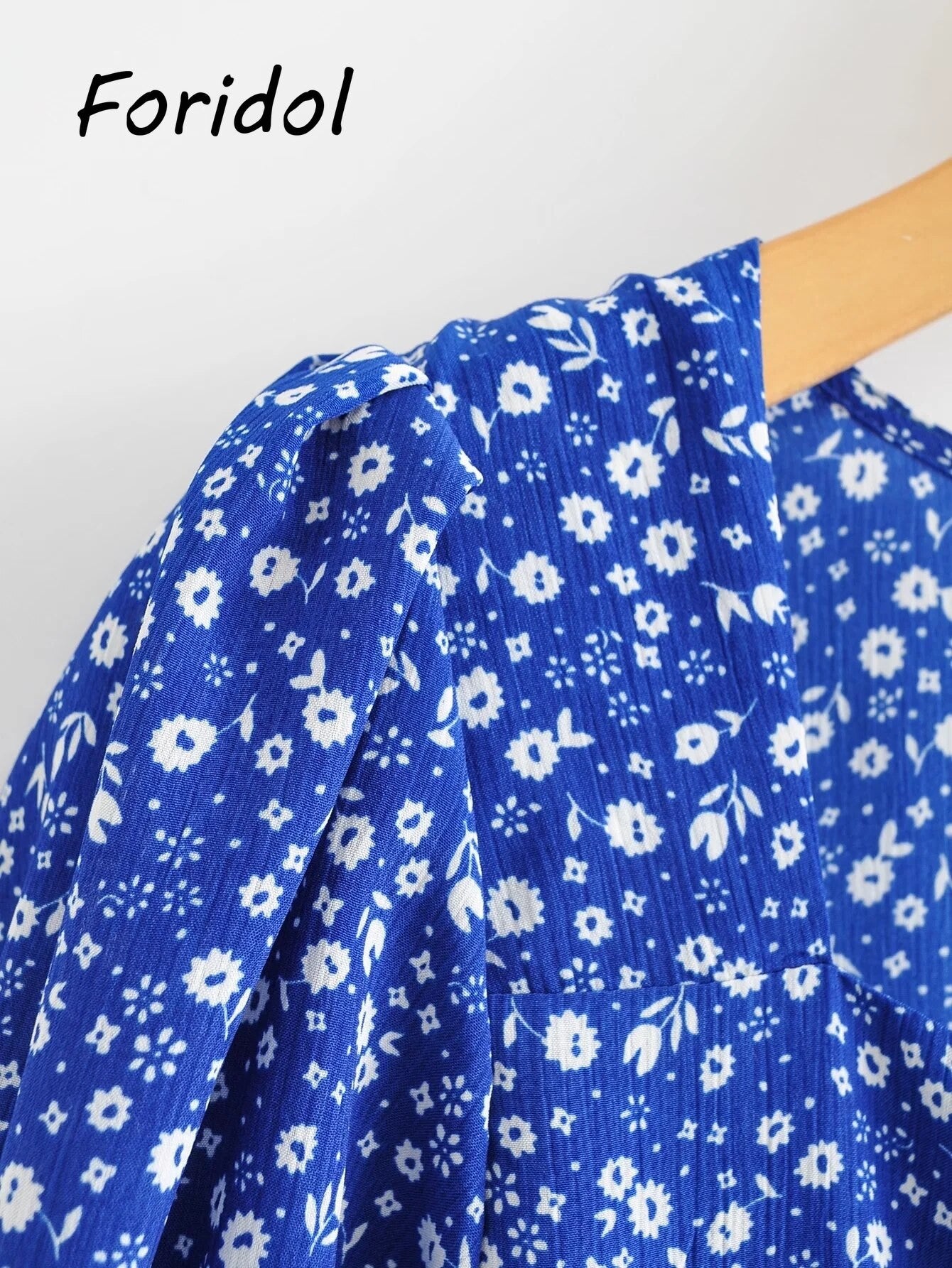 Vienna Women's Vintage Puff Sleeve Floral Dress Summer