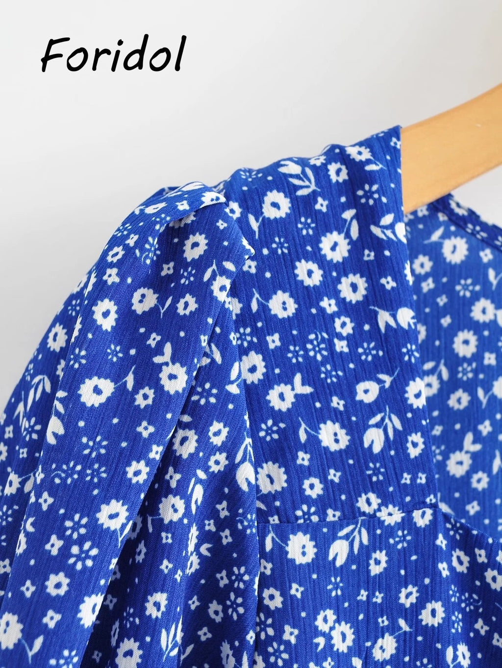 Vienna Women's Vintage Puff Sleeve Floral Dress Summer