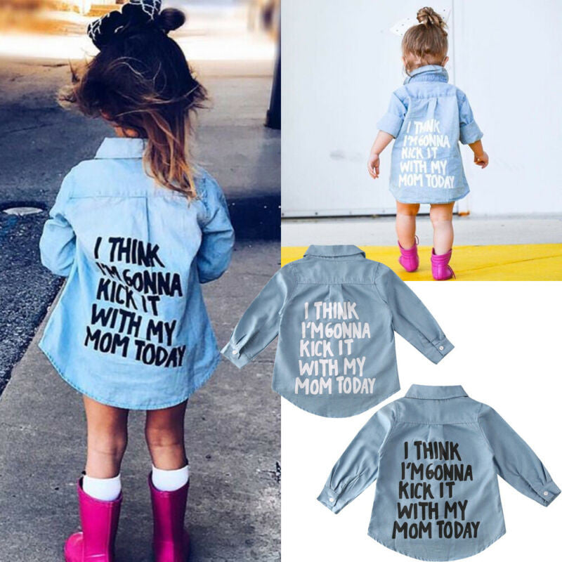 'I think I'm gonna kick it with my mom today' Jean Shirt