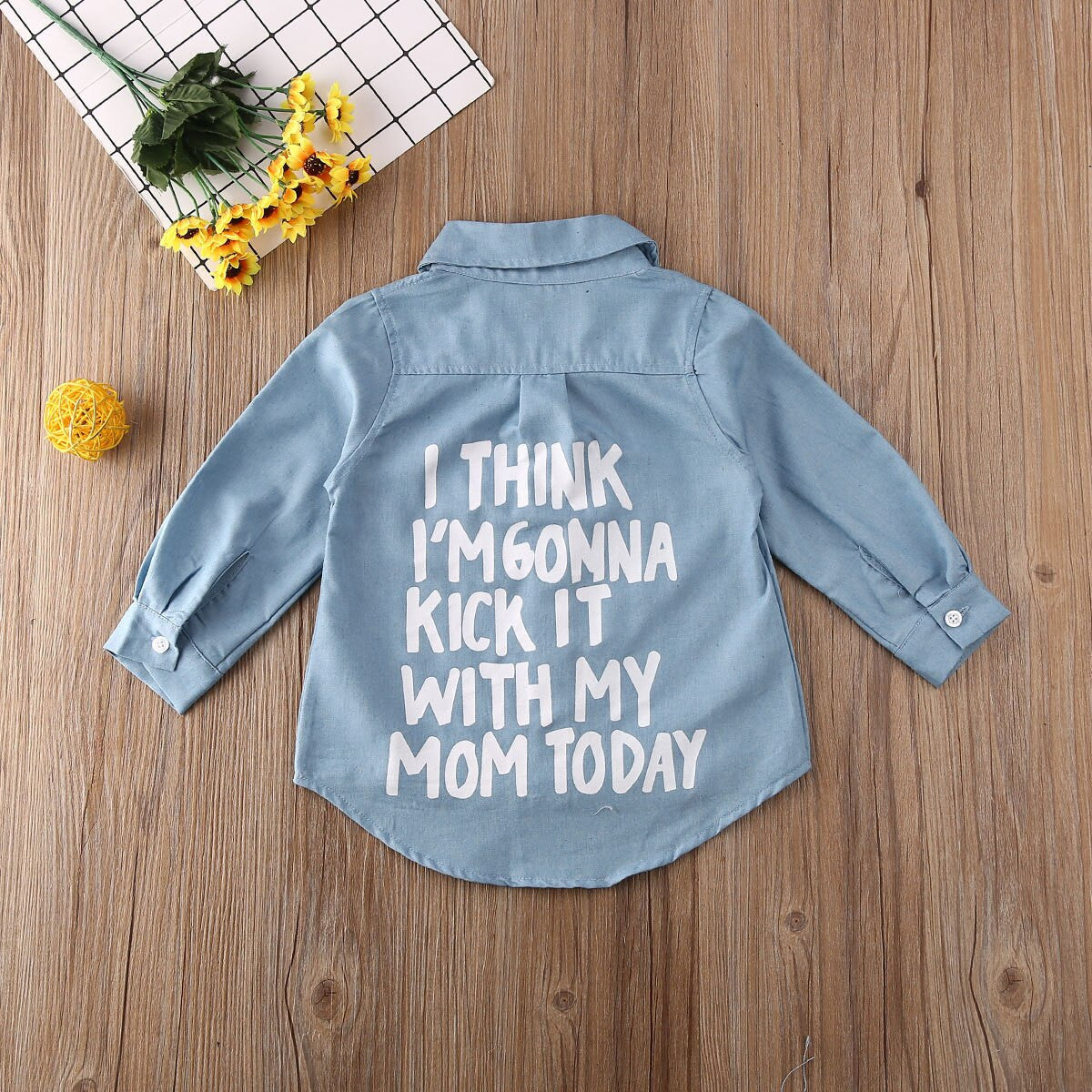 'I think I'm gonna kick it with my mom today' Jean Shirt