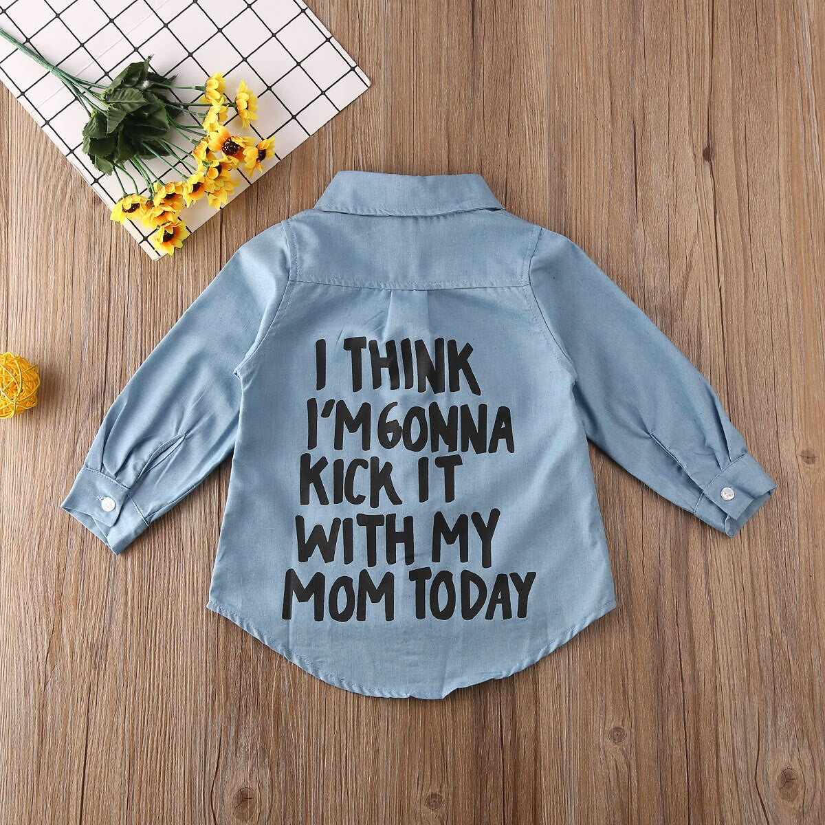 'I think I'm gonna kick it with my mom today' Jean Shirt